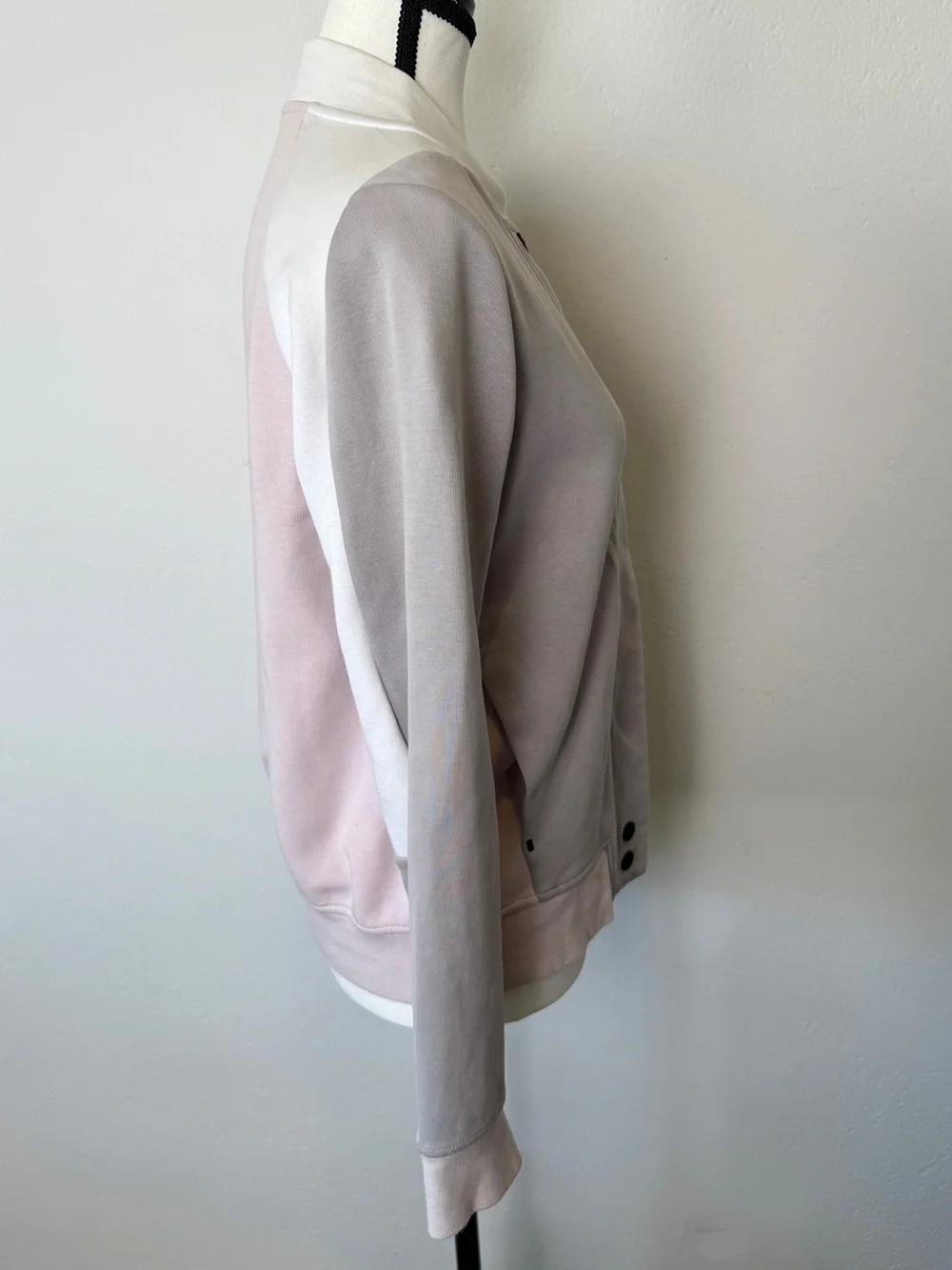 Nike Tech Size XS Fleece Bomber Jacket Pink Gray Women's